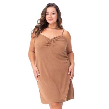 Imagem de Camisola de Alças Capuccino Plus Size - Zee Rucci, G3
