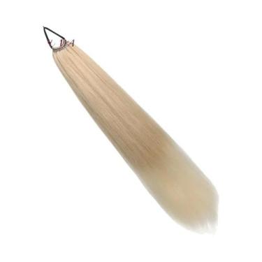 Imagem de Extensão De Rabo De Cavalo Sintético Yaki Liso De 24 Polegadas Com Elá