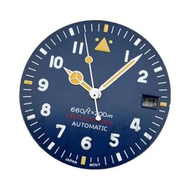 Imagem de Relógio De Mergulho Estilo Piloto Azul 29mm Com Mostrador E Ponteiros 