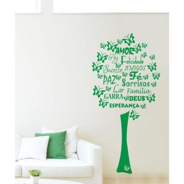 Imagem de Adesivo de Parede Arvore com Borboletas nos Galhos