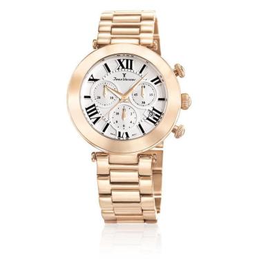 Imagem de Relógio Pulso Jean Vernier Feminino Aço Rosegold Jv06853