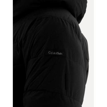 Imagem de Jaqueta Calvin Klein Masculina Hoodie Matelassê Ziper Preta, XL/GG