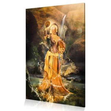Imagem de Quadro Decoração Oxum Orixá Prosperidade Umbanda Canva 60x40 - DC Expr