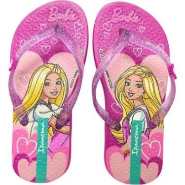 Imagem de Chinelo Dedo Infantil Menina Casual Dia a Dia Tira com Brilho Barbie Grendene Kids 27291-Feminino