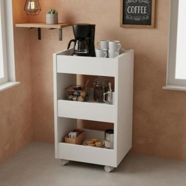 Imagem de Carrinho Organizador com Rodas Giratórias  Funcional, Moderno e Fácil 