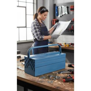 Imagem de Caixa Ferramentas Profissional 5 Gavetas Metal Azul 50cm - Congratulat