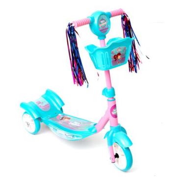 Imagem de Patinete Infantil 3 Rodas Rosa Led Unitoys Turma Da Aventura