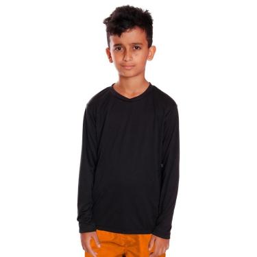 Imagem de Camiseta Infantil Menino Proteção UV Térmica Solar Manga Longa Camisa Esporte-Masculino