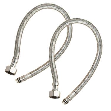 Imagem de Engate Rabicho Flexível Monocomando Par 80cm Grande Misturador Mangueira Pia Torneira Água Quente Fria Banheiro Cozinha