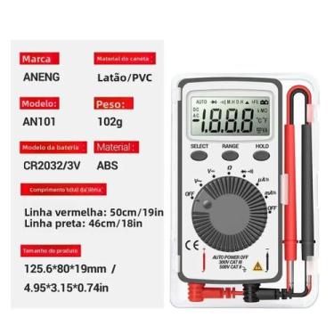 Imagem de Multímetro Digital Profissional ANENG, Testador Mini Portátil, Detecto