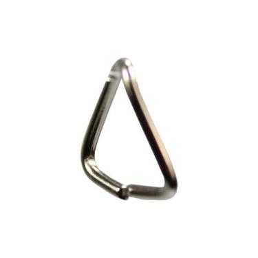 Imagem de Elo Triangular Para Chaveiro 8mm Prata - 100 Unidades - RUSSO ART IMPO