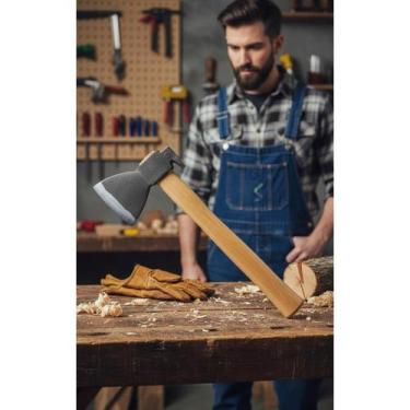 Imagem de Machadinha 450g Unha Cabo Madeira P/ Lenha Rápida - Congratulations St