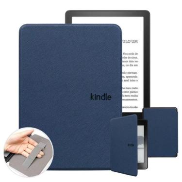Imagem de Capinha couro para Kindle 12ª Gen RS23CV - ultra leve - Genérica, Azul