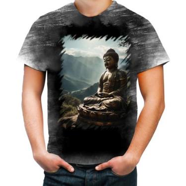 Imagem de Camiseta Desgaste Estátua de Buda Iluminado Religião 7 - Kasubeck Stor