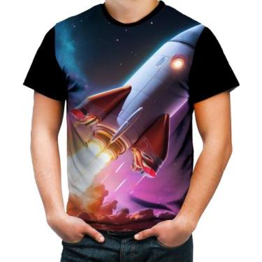 Imagem de Camiseta Colorida Foguete Espacial Space Rocket Espaço 2 - Kasubeck St