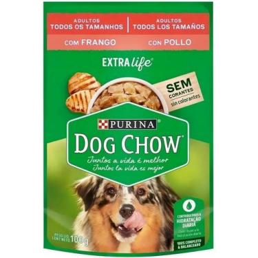 Imagem de Ração Úmida Cães Frango Ao Molho Sachê 100g Purina Dog Chow - Congratu