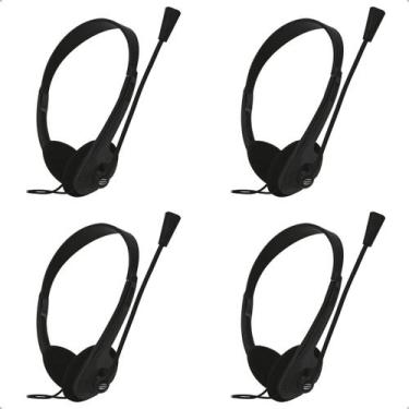 Imagem de Kit 10 Headsets High Tone Newlink HS302 Call Center Preto