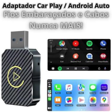 Imagem de Car Play Android Auto Adaptador USB Sem Fio Automotivo Compatível Andr