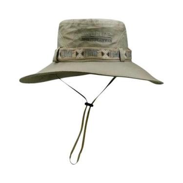 Imagem de Chapéu Balde de Aba Larga Masculino - Proteção UV, Ideal para Pesca, P