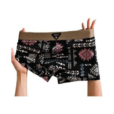Imagem de Cuecas Boxer Masculinas plus Size 6XL De Seda Gelada Respiráveis Com E