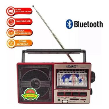 Imagem de Rádio Retrô Com bluetooth Portátil Mp3 Usb Cartão Sd Am Fm - Enviamos 