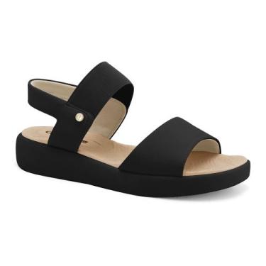 Imagem de Sandália Papete Ortopédica Flatform Feminina Comfortflex 2481304, Pret