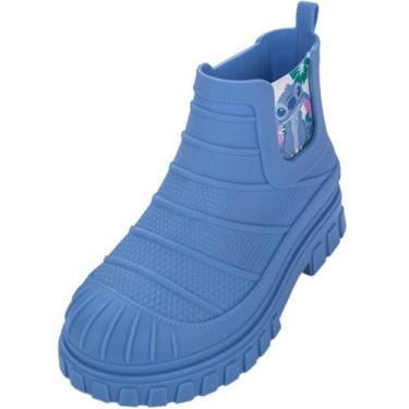 Imagem de Bota Galocha Infantil Menina Impermeavel Disney Stitch - Grendene, Azu