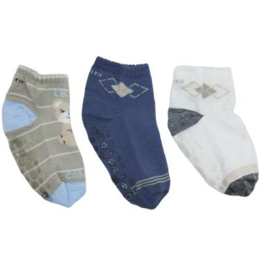 Imagem de Meia Kit Infantil Desenhos Cano Curto Trifil T1003k, Multi cinza, P