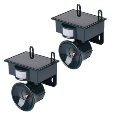 Imagem de Repelente Solar Ultrassonico Kit 2 Uni Sensor Movimento Presença Afast