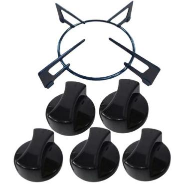 Imagem de 5 Botões + 1 Trempe Grade Fogão Cooktop Fischer original - Valtec Shop