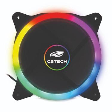 Imagem de Cooler Fan C3Tech, 120mm, LED de 5 Cores, Preto - F7-L120M - C3 tech