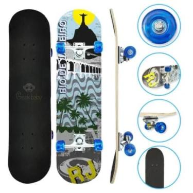 Imagem de Skate skateboard iniciante 70kg shape 7.0 montado - dm toys