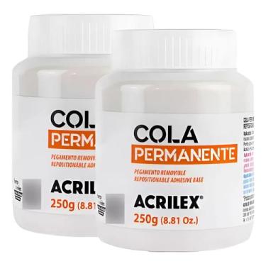 Imagem de Kit 2 Unidades Cola Permanente ACRILEX Sem Cor 250grs - 16225