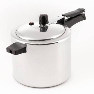 Imagem de Panela de Pressão Mega Polida Alumínio sem Revestimento 4,5L Prata com 3 Sistemas de Segurança Mr Cook