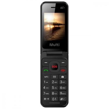 Imagem de Celular Flip Multilaser Vita P9227 4G Dual Chip com Bluetooth Rádio FM e Mp3 Player Preto