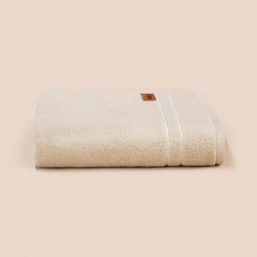 Imagem de Toalha de Rosto Haus Reflexo 50x80cm 100% Algodão 600g-m² Alta Maciez e Absorção Bege Altenburg