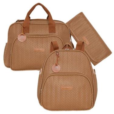 Imagem de Kit Bolsas Maternidade Pirulitando G+M+T Refúgio Marrom - Pirulitando 