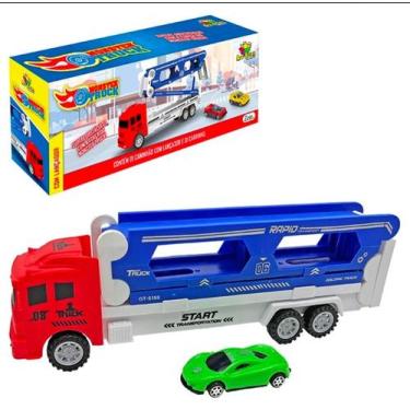 Imagem de Caminhão Segonha Monster Truck Pista Disparador de Carrinho - Art Brin