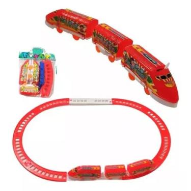 Imagem de Trem Bala Metrô Brinquedo Locomotiva Trenzinho Infantil Trem Infantil 