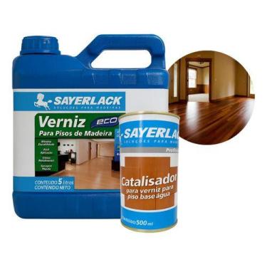 Imagem de Verniz Para Pisos de Madeira Base Àgua 5lt + Catalisador Sayerlack