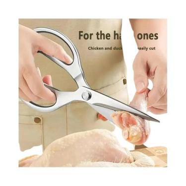 Imagem de Tesoura De Cozinha Multifuncional Em Aço Inoxidável Para Carne E Aves 