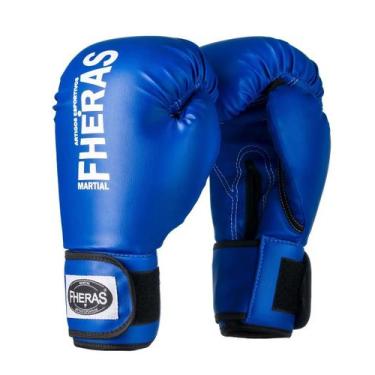 Imagem de Luva de Boxe Fheras Tradicional, Azul, 12 ONÇAS