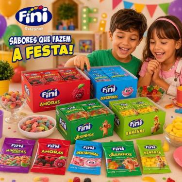 Imagem de Kit 48 Pacotes Fini 15g cada Beijinho Banana Dentadura e Minhoquinha