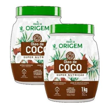 Imagem de kit 2 Nazca Creme Hidratante Origem Vegano Óleo De Coco 1kg