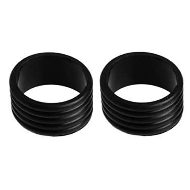 Imagem de shamjina 2x Anéis de Silicone para Absorção de Suor para Raquete de Badminton, Preto