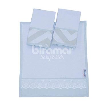 Imagem de Biramar Baby Boquinha Malha 3 Pcs Barrado Brooklyn Chevron Cinza/Azul Azul