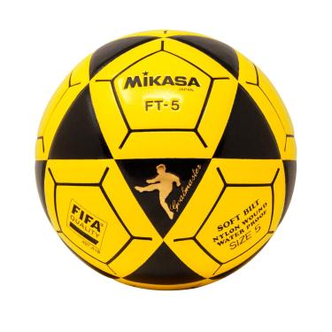Bola Oficial de Futevôlei Mikasa FT-5 Amarela e Preta