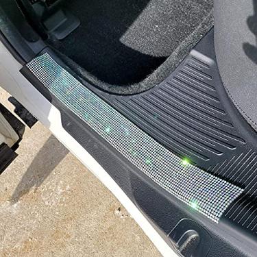 Imagem de TRUE LINE Automotive Tiras universais para para-choque de porta de diamante para carro, 2 peças