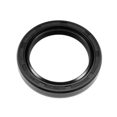 Imagem de Vedação de óleo Uxcell, TC 32 mm x 44 mm x 7 mm, tampa de borracha nitrílica dupla lábio com mola para eixo de rolamento, preto, pacote com 1