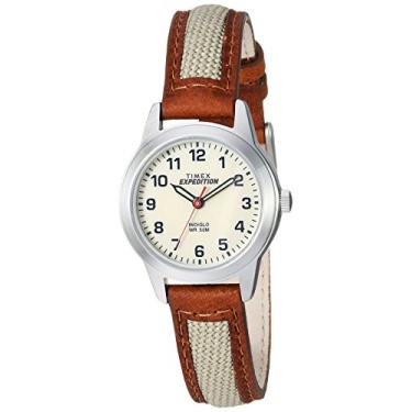 Imagem de Timex Mini relógio feminino Expedition Metal Field, Marrom/Natural, 26 mm,